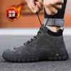 Cotton Shoes Men's Leather High-top Outdoor Velvet Thickened Snow Boots Labor Insurance Warm Shoes Sports Men's Shoes