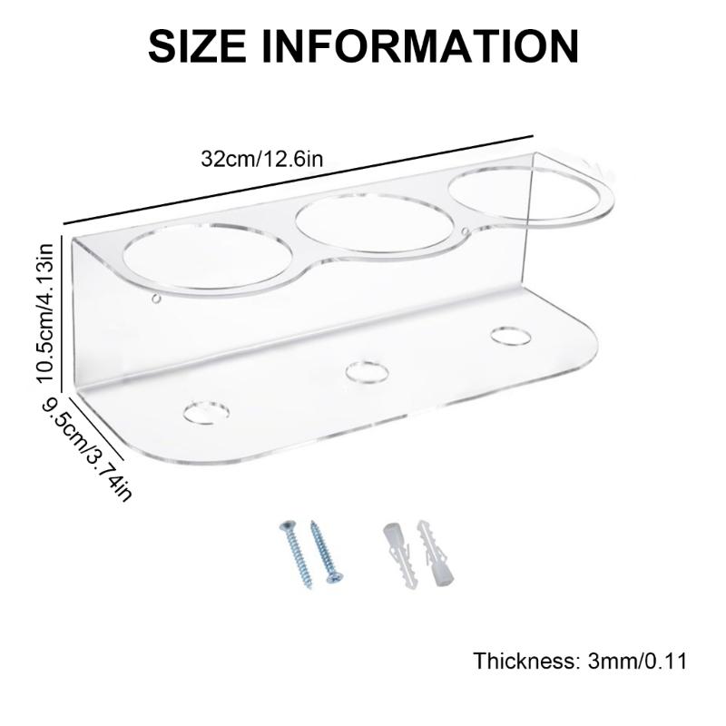 Versatile Use Wall Hanging Spray Bottle Bracket Sturdy Acrylic Spray Can Holder Home Accessory for Kitchen and Bathroom