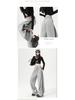 Women's American-Style Sweatpants with Side Stripe - High Waist, Slimming, Wide Leg - Spring/Autumn 2024