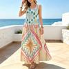 Summer Sleeveless Vest Maxi Dress for Women,Fashion Versatile Soft Comfortable Fabric,Ideal for Daily Casual,Summer Travel,Spring & Autumn Layering