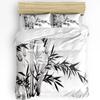 Bamboo House Decor Bedding Set Comforter Duvet Cover Pillow Shams Bamboo Pattern In Traditional Chi Bedding Cover Double Bed Set
