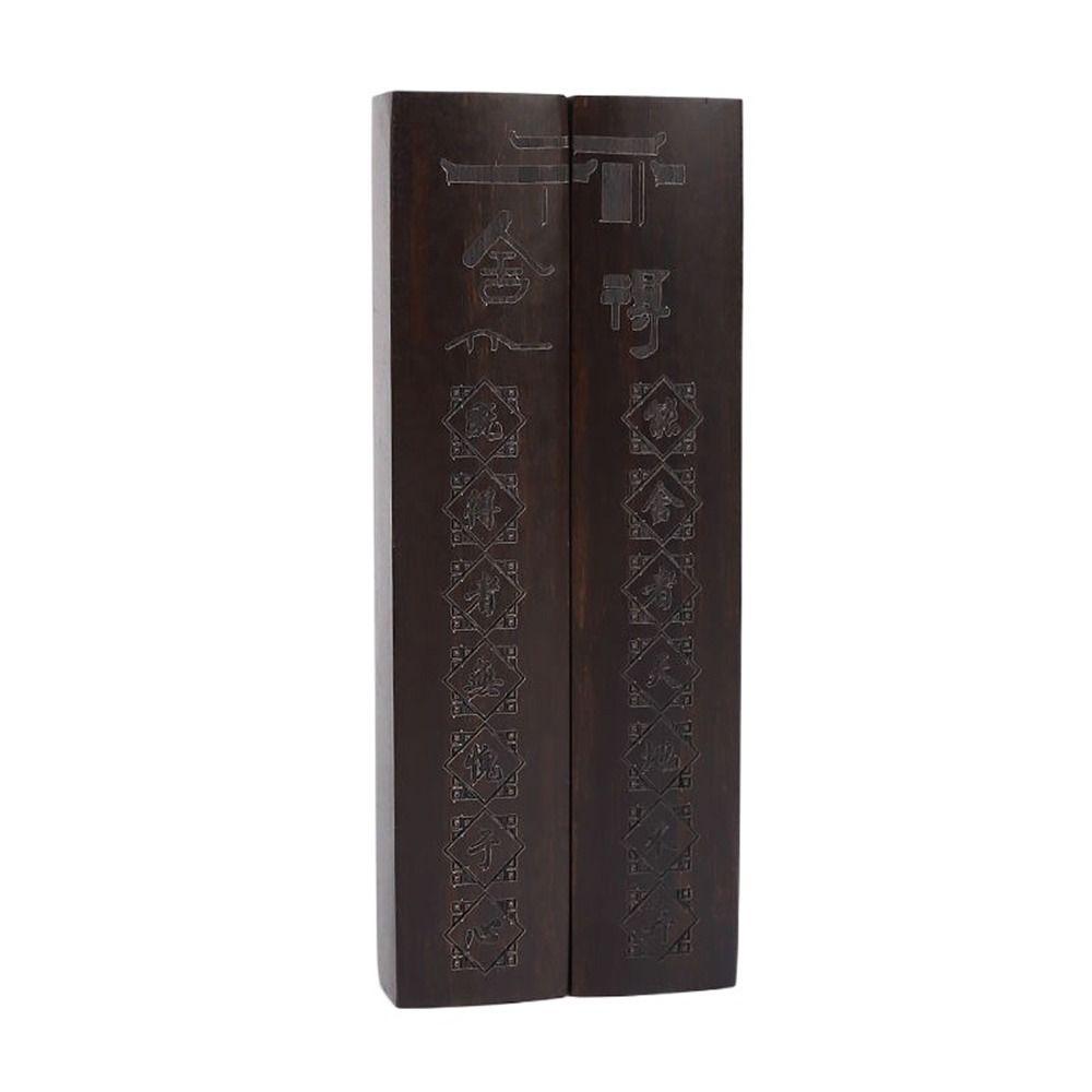 1Pair Natural Wood Paperweight Retro Calligraphy Tool Ancient Chinese Paper Weight  Art Supplies