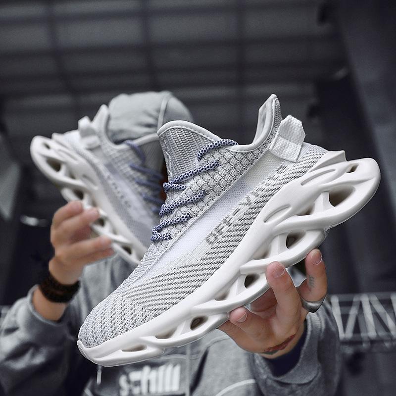 2025 Summer Large Size Internet Celebrity Tide Shoes Men's Casual Korean Version of Blade Coconut Shoes Sports Student Men's Mesh Shoes