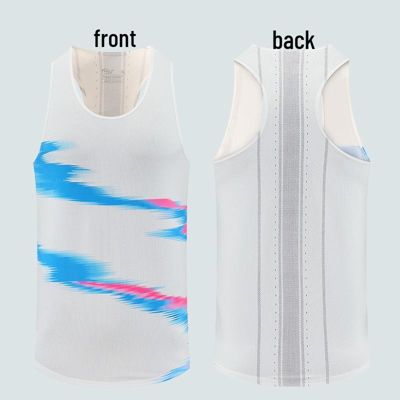 Men's Quick-Dry Track and Field Training Vest and Shorts Set for Marathon & Physical Education Competition