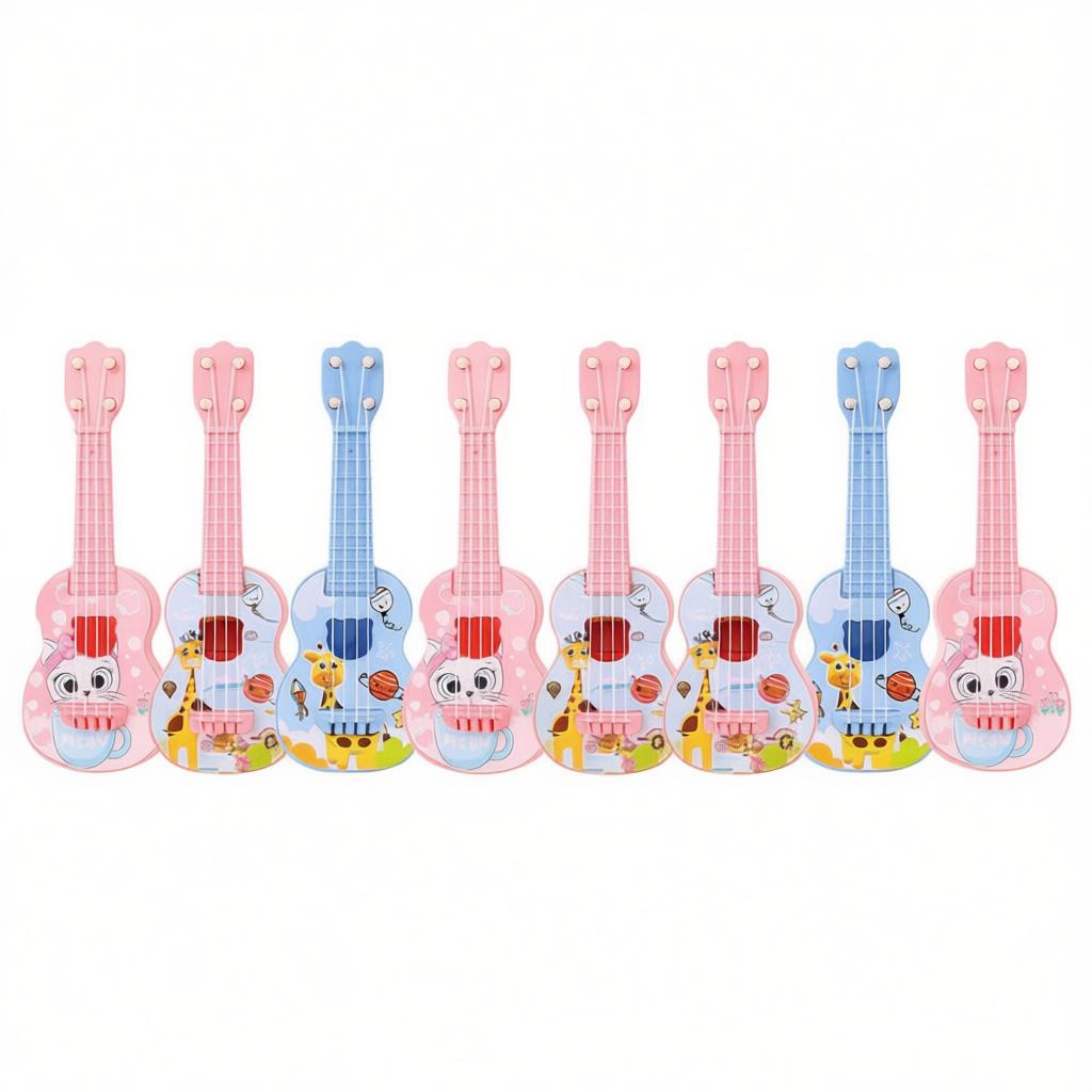 Mini Kytarový Nástroj Může Hrát Hudbu Simulační Hračka Ukulele Dětská Kytarová Hračka Dívka Chlapec Začátečníci Narozeninový Dárek