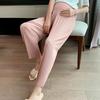 Maternity Pants Summer Thin Outer Wear Ice Silk Wide-leg Pants Large Size 0kg Fat Mm Casual Straight Belly Support Nine-point Pants