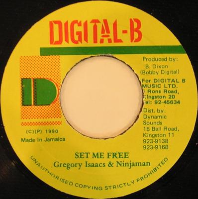 7-Zoll Schallplatte GREGORY ISAACS & NINJAMAN - Set Me Free NONE Digital-B 1990 Japan Reggae, Ska & Dub Gebraucht