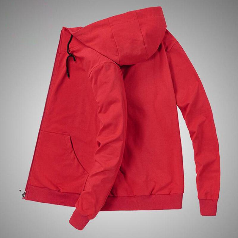 Autumn and Winter Men's Solid Color Cardigan Hooded Plus Velvet Loose Casual Sports Sweater