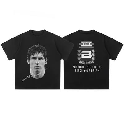 Cristiano Ronaldo Neymar Lionel Messi Fußballstar Porträt Druck T-Shirt Unisexs Outdoor Freizeit Sport
