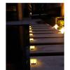 Square Ice Tile Lamp Household Garden Induction Square Solar Lamp Outdoor Waterproof Step Decoration Ice Cube Garden Lamp