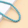 Trendy Collar Chains with Beads Heart Pendant Choker Elegant Turquoise Neckchain