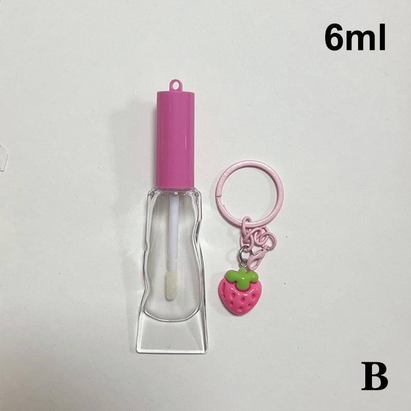6ml Lip Gloss Tubes Empty ABS+PET Big Brush Rod Round Cosmetic Tube Clear Lip Balm Bottle Refillable Gloss Containers Packing