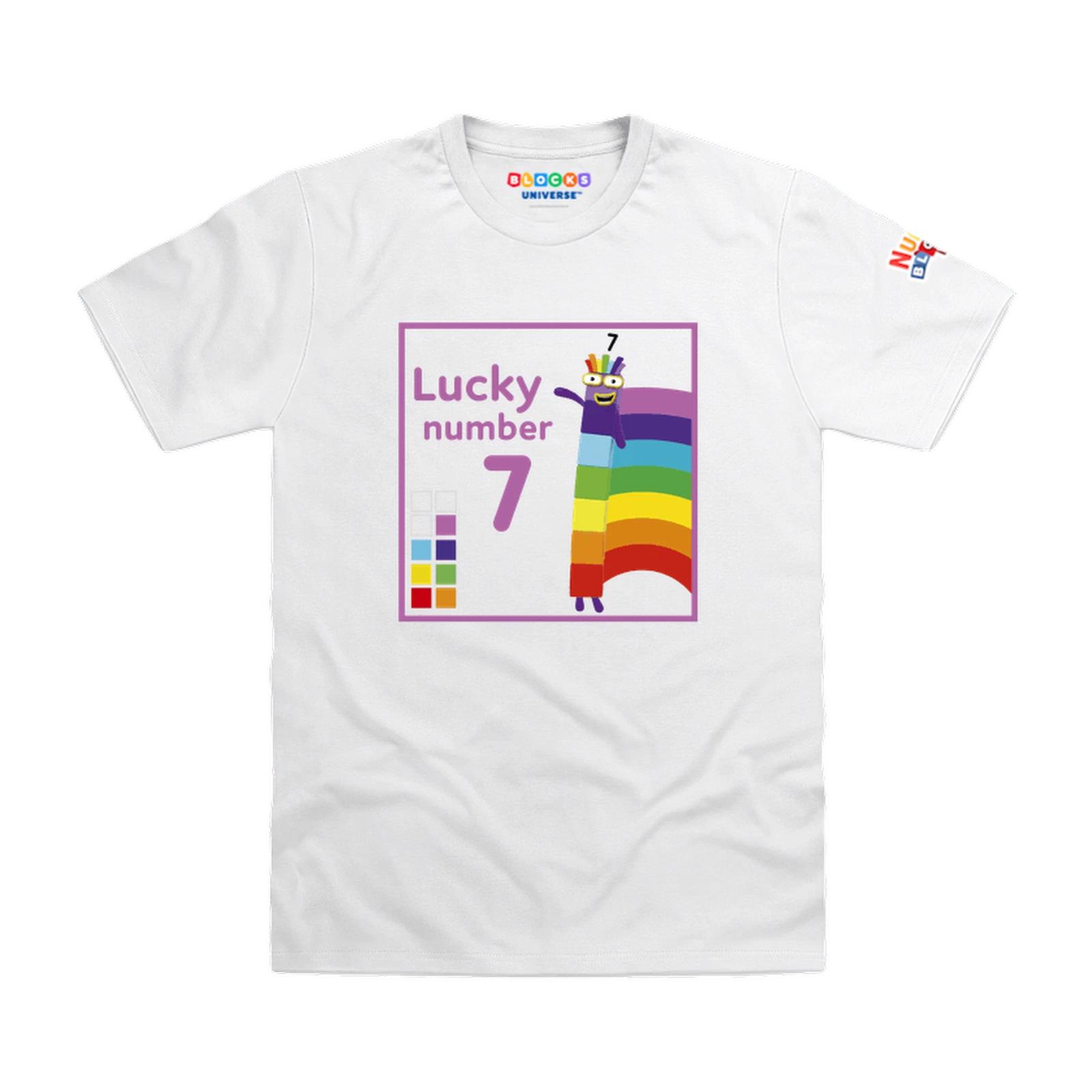Officially Licensed Numberblocks Seven - Lucky Number Seven Kids T-Shirt 100