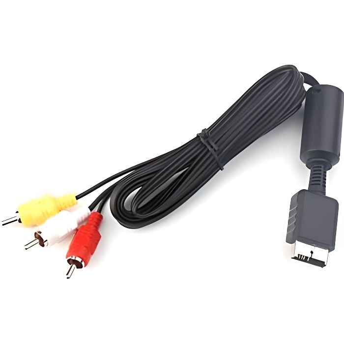 Câble AV - Compatible PS2 - 1.5 M - Filaire - Noir - Connectique