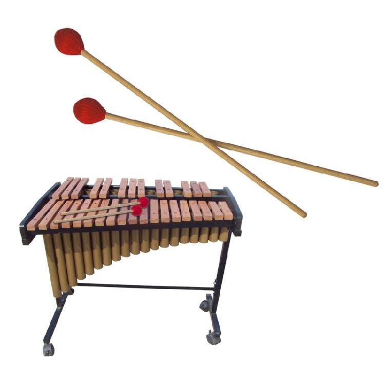 Holzgriff Wollkugel Drumstick Marimba Schlägel Schlaginstrumente Musikalische Instrumente