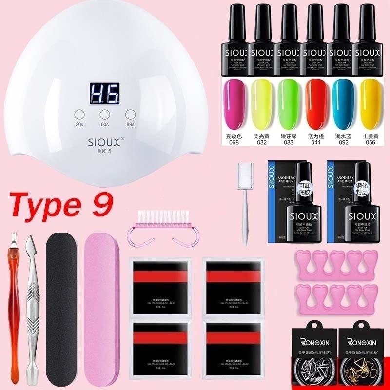 Buy Nail Dryer Lamp 36Pcs Nail Gels Polish Manicure Tools Nail