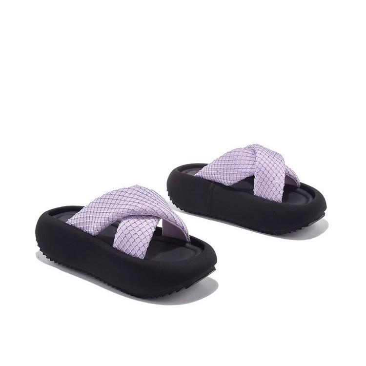 With skirt beach slippers simple cool slippers women's summer fashion versatile cross slippers