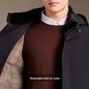 Antonio Men's Removable Rabbit Fur Lined Parka with Mink Fur Collar