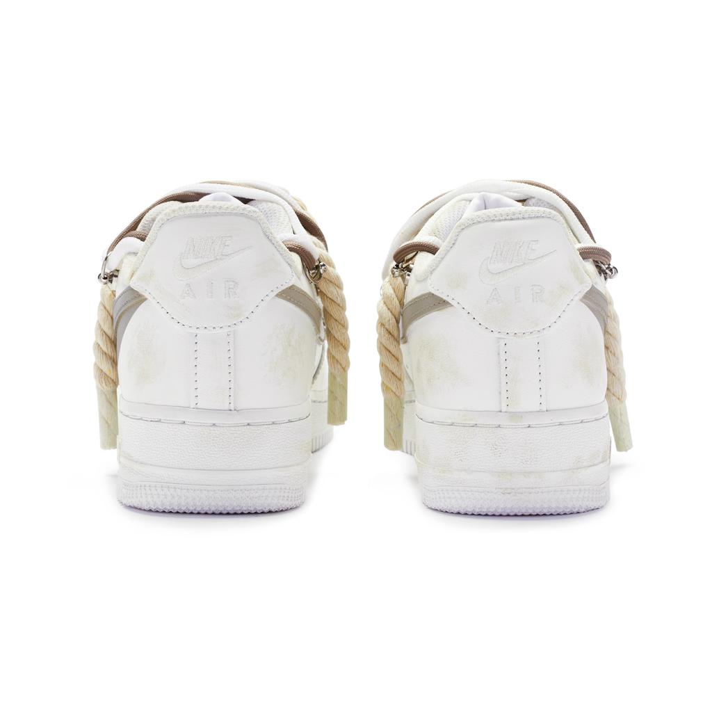 Nike Air Force 1 Low 'T10' Low top Skateboard Shoes Women's Khaki White DD8959-100(TeamR-T10S-BOX)