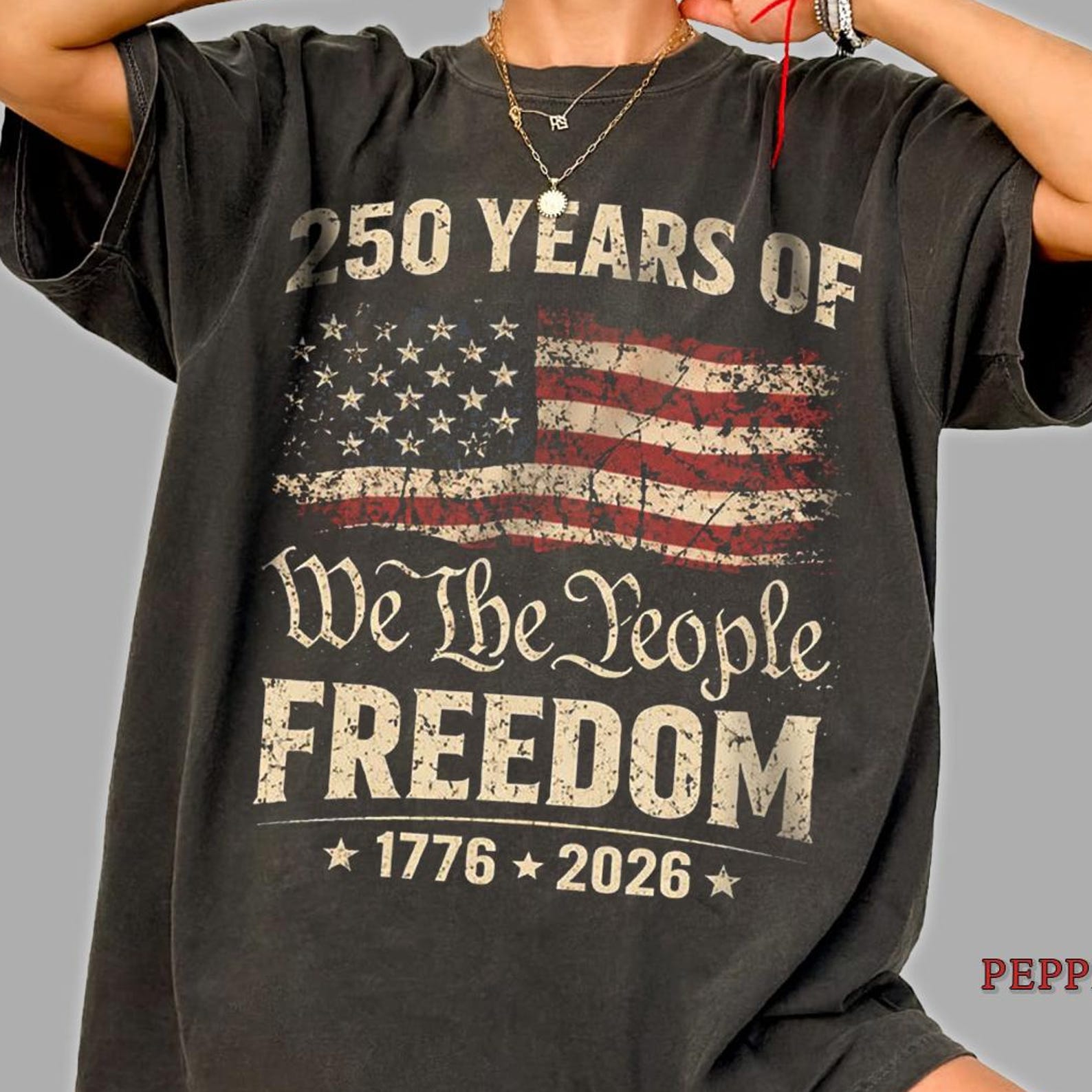 Vintage United States 250 Years Freedom T-Shirt: We The People 1776-2026 Patriotic USA Flag, America 250 Shirt, july 4th shirt S