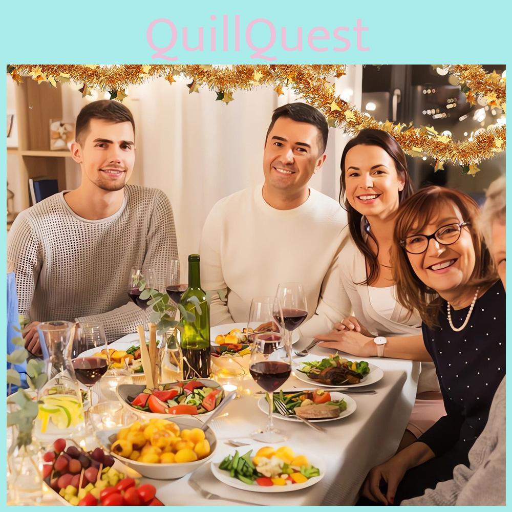 Stunning 2m Heavyweight Golden Starry Tassel Garland For Festive Occasions