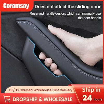 For Tesla Model 3 Model Y Car Door Side ABS Storage Box Interior Handle Tray Organizer Hidden Holder Box Decoration Accessories