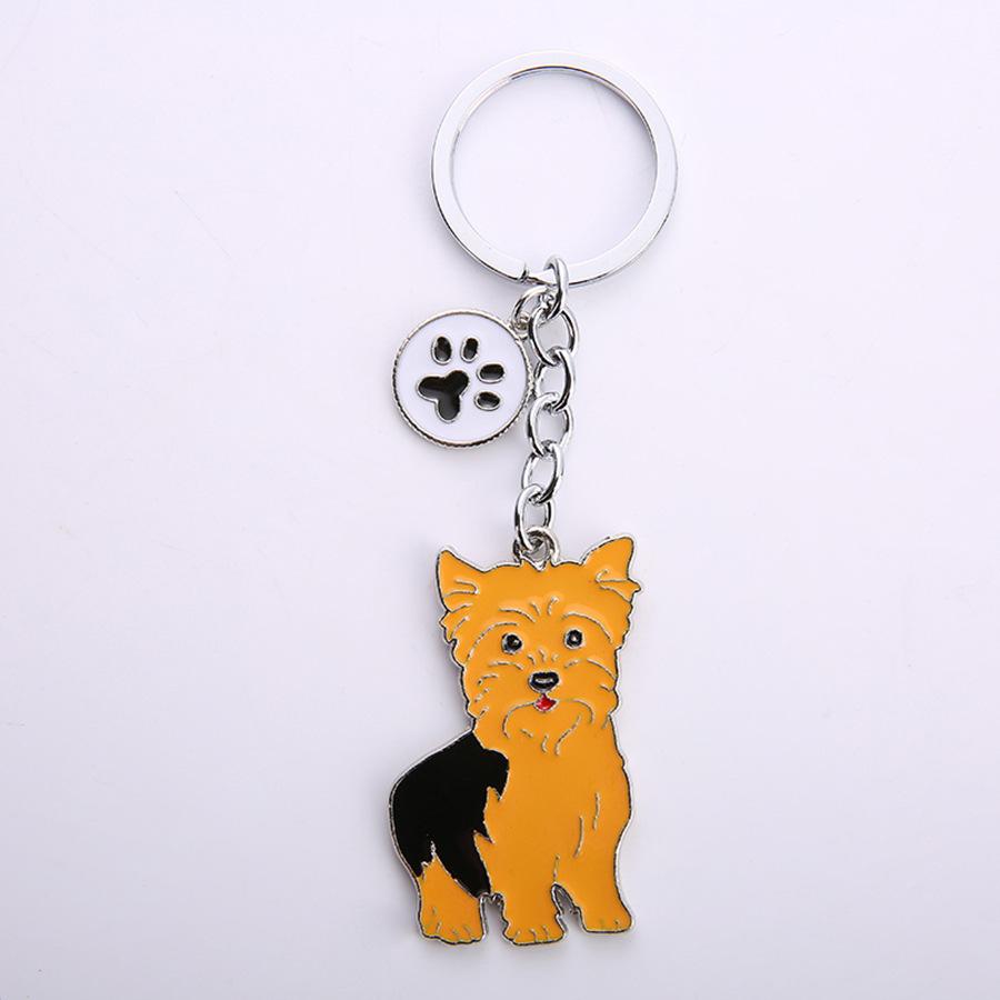 Cute Dog Keyring Gifts Fashionable Animal Charms Small Accessories Car Keyrings and Bag Charms