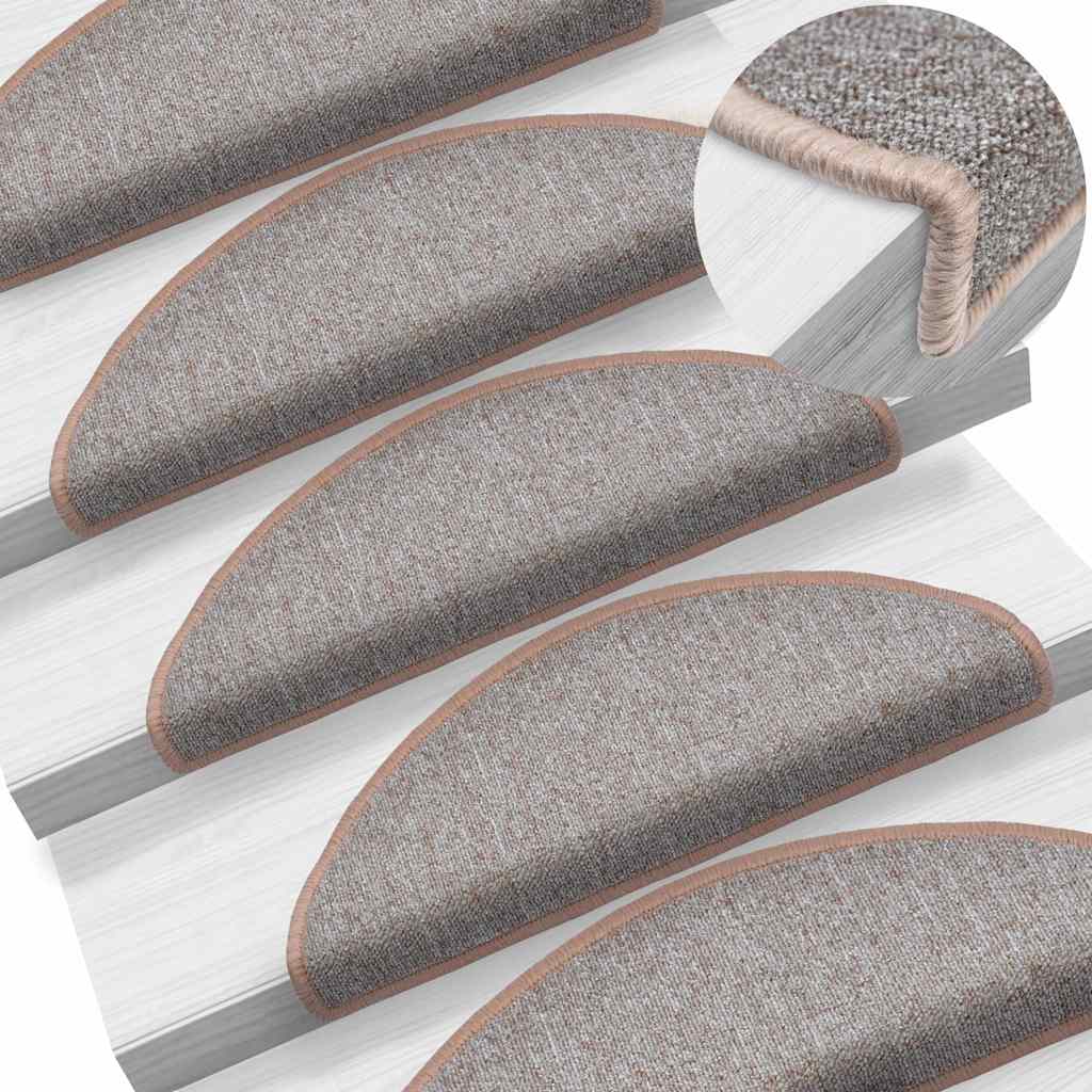 Stair Mats 10 Pcs. 65 x 24 x 4 cm Light Brown