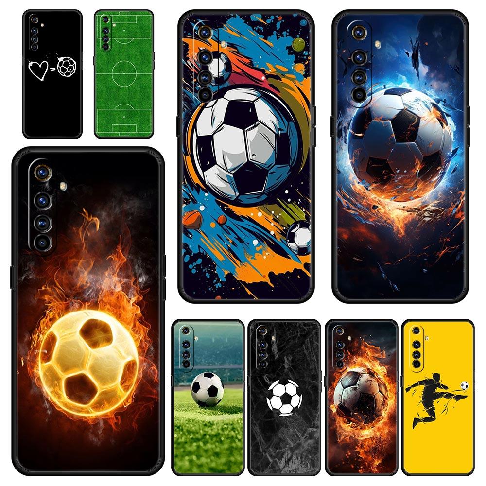 For Realme GT Neo 2 3 3T 5 Phone Case 12 11 5G 10 9 8 5G 7 6 GT5 GT3 GT2 Pro C21 C11 C25 C35 Cover Football Passion Soccer Ball