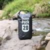 20L Motorcycle Waterproof Black Dry Bag with Shoulder Strap for Swimming Hiking