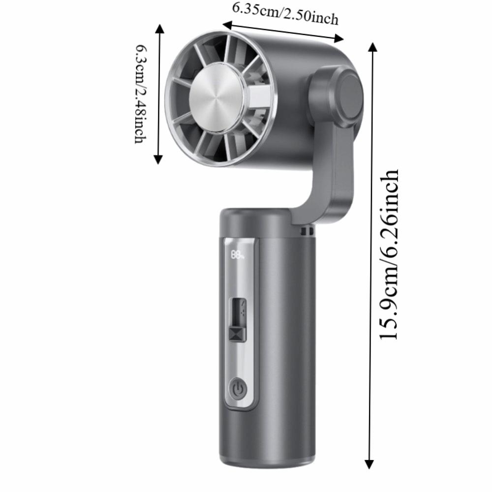 Quiet Operation Portable Cooling Fan USB Rechargeable Fan for 5W/3000mAh Handheld Use