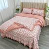 Class A Maternal Infant Grade Bed Cover 4-Pcs Set Of Thickened Padded Sheets 3-Pcs Set Of Small Bamboo Cotton Jacquard Quilt Cover Autumn  Winter