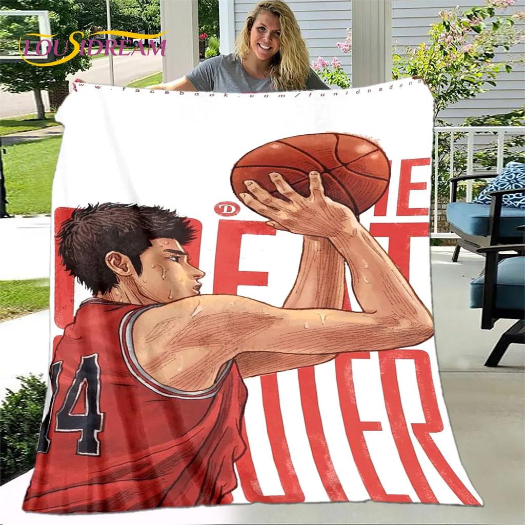 Slam Dunk Anime Karikatür Yumuşak Peluş Battaniye, Flanel Battaniye Atmak Battaniye Oturma Odası Yatak Odası Yatak Kanepe Piknik Örtüsü Bettdecke