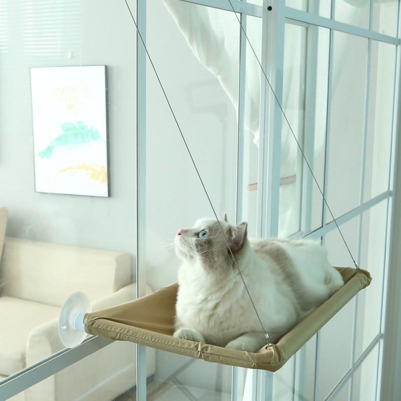 Cat Hammock Tree: Suction Cup Window & Balcony Perch for Sunbathing