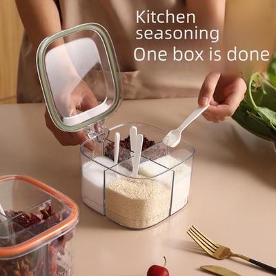 Kitchen Seasoning Organizer Multi Compartment Spice Jar Combo Set