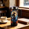 Vakuová termoska s dvojitou stěnou 40oz Witch Tumbler, Halloweenská gotická nerezová nepropustná láhev na vodu na stůl s uchem, Izolovaný cestovní hrnek na kávu,