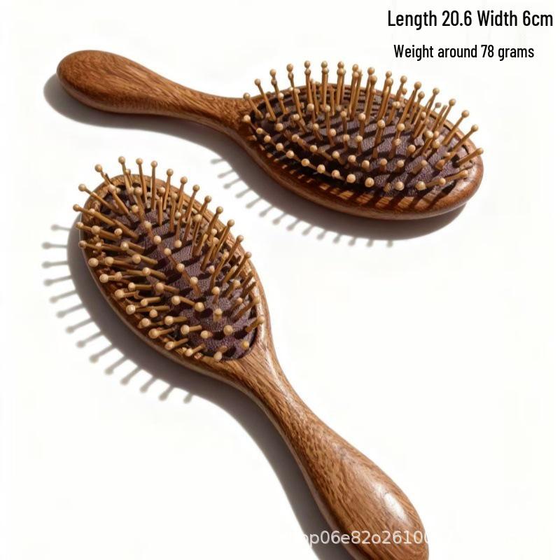 

Red Sandalwood Cushion Comb: Solid Wood Retro Massage Comb for Hair Care and Loss Prevention, Ideal for Long Hair Women.