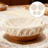 4 Pack Bread Proofing Basket Liner, 2 Pack 10 Inch Round Banneton Basket Cloth Cover & 2 Jar Covers, Natural Cotton Sourdough Proofing Liners for