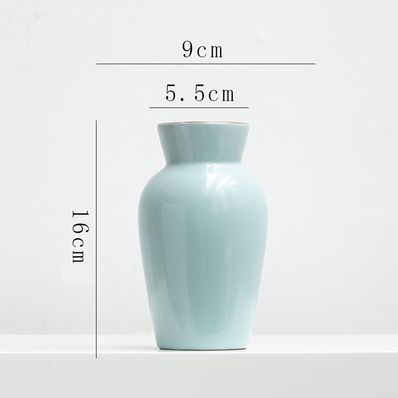

Chinese Zen Ru Kiln Ceramic Vase for Home Decor: Ideal for Living Room or Entryway Flower Arrangements and Green Plants