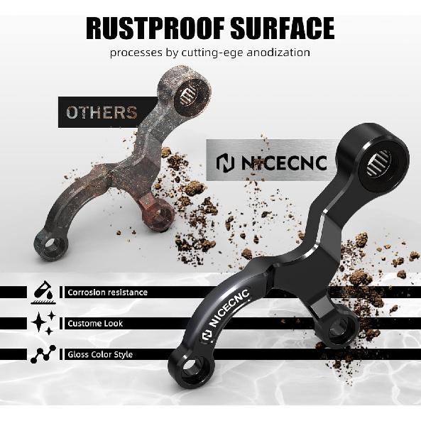 NICECNC Black Shift Stabilizer Gear Shift Support Compatible with Yamaha Tenere 700/XTZ700 2019-2024,Tenere 700 Rally Edition 2020-2024,Tenere 700