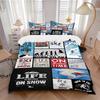 3pcs Snowy Adventures Print Bedding Set (1 Cover + 2 Pillowcases, Without Inserts), This Printed Bedding Set Is Soft and Comfortable, Suitab