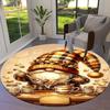 1PC Cocoa Alchemist's Workshop Non-Slip Floor Round carpet, Office, family, bedroom, Large Area Rug Indoor Rugs,  Durable PolyesterH032