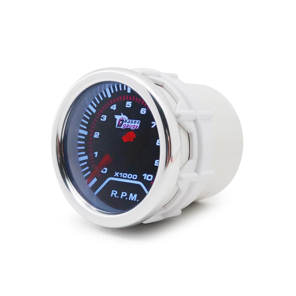 Boost/Vacuum/Water Temp/Oil Temp/Oil Press/Voltage/Tachometer/Air Fuel Ratio/EGT Gauge 52mm Analog Led White Case