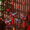 with Tassel Spring Festival Bell Pendant Embroidered Horse Wind Chimes Decoration  Zodiac Year Gift