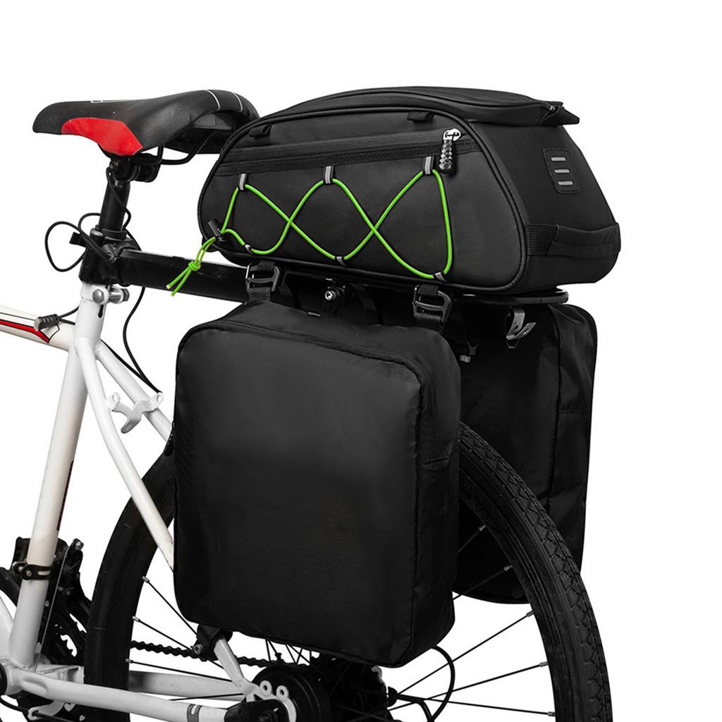 3 in 1 Fahrradgepäckträgertasche Gepäcktasche Wasserabweisende Fahrrad-Hinterradtasche Kühltasche mit 2 seitlichen Hängetaschen Fahrrad