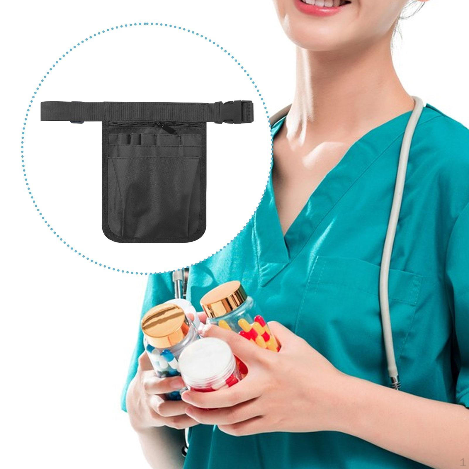 Поясная сумка медсестры с регулируемой талией для фармацевтов ветеринаров менеджеров чёрный 898₽