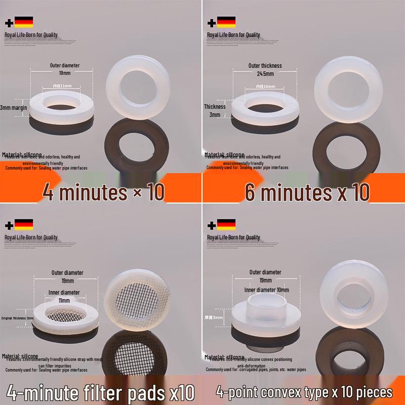 1-Inch Silicone Rubber Gasket Ring for Water Heaters and Pipes - 4-Minute Seal Flat Gasket