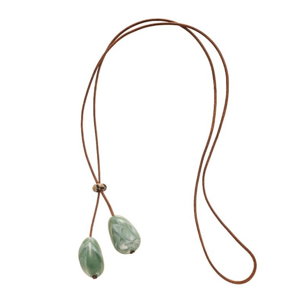 Adjustable Bohemia Pendant Necklace Braided Rope Clavicle Chain Elegant Sweater Chain  Daily Wear