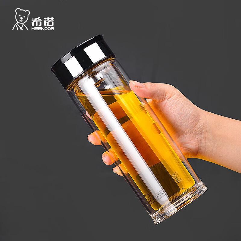 Heenoor Double-Wall Glass Tea Infuser Bottle