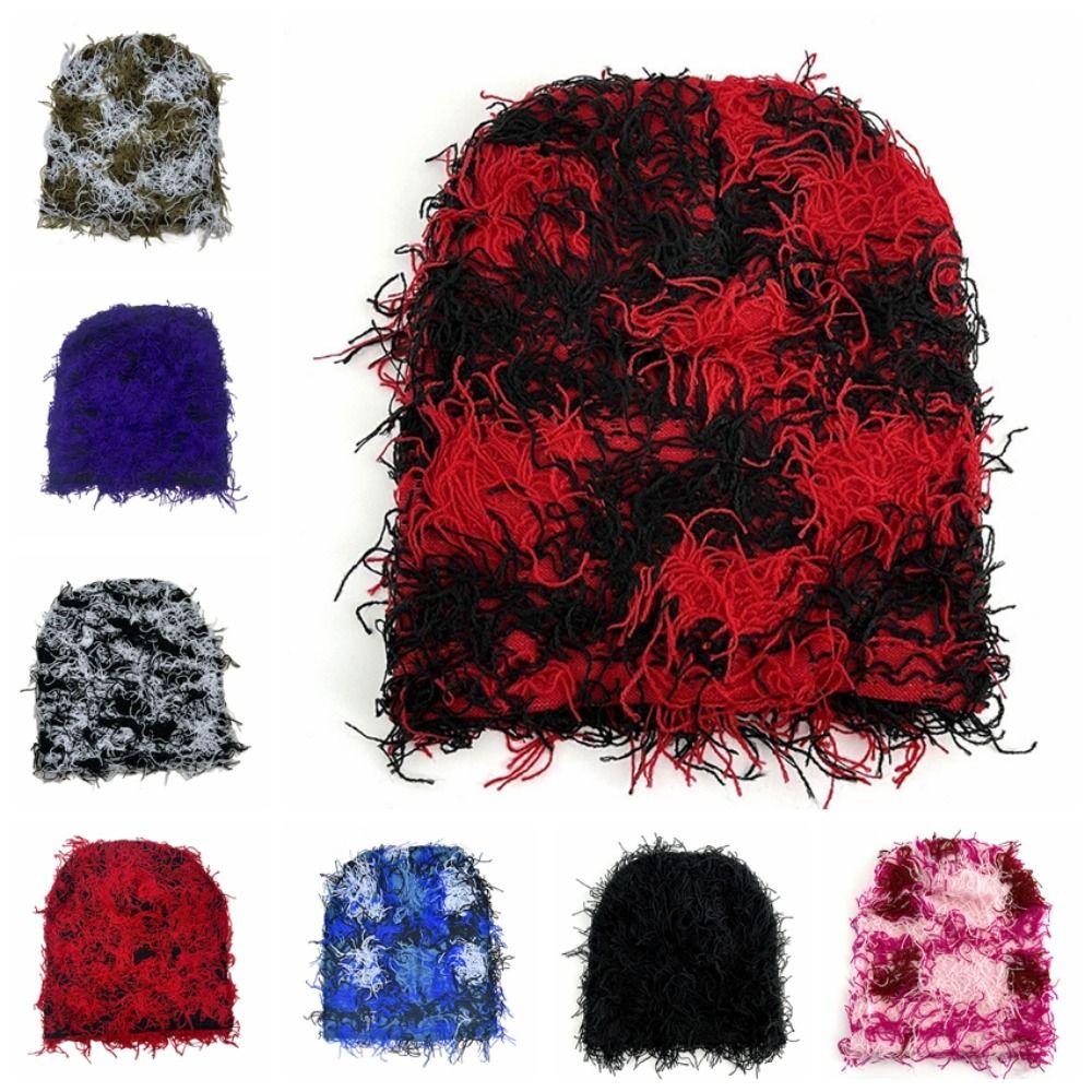 

Вязаные шапки мужские шапки пушистая балаклава балаклава шапки цветные флисовые шапки лыжи H